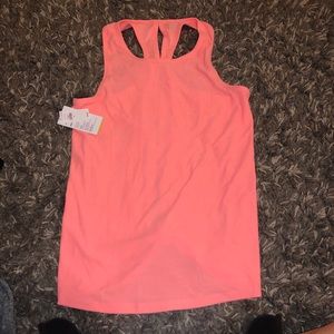 neon pink work out tank top
